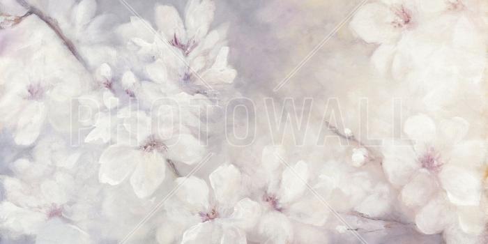 1258x699 Cherry Blossoms Painting – a wall mural for every room – Photowall