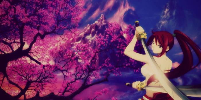 1333x750 Cherry Blossom, Spring, Sky, Art, Painting HD Wallpaper, Anime