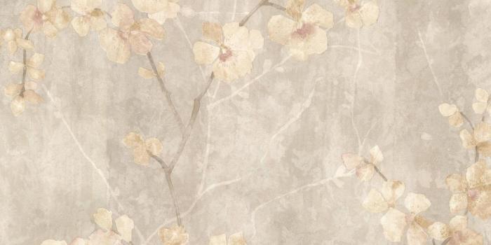 1000x1000 56.4 sq. ft. Chapman Beige Cherry Blossom Trail Wallpaper