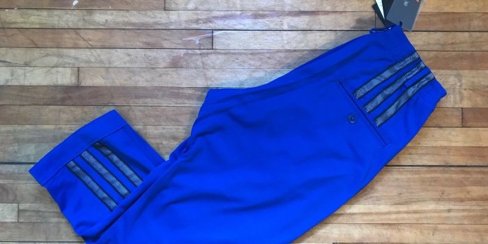 1600x1200 Y-3 Yohji Yamamoto Adidas Blue Black Mesh Stripes Track Pant Sweatpants S S