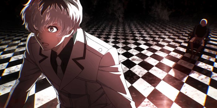 3840x2160 White and black wooden table, anime, anime boys, Tokyo Ghoul, Tokyo