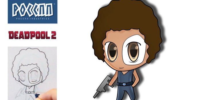 1280x720 Cómo dibujar a Domino Chibi (Deadpool)