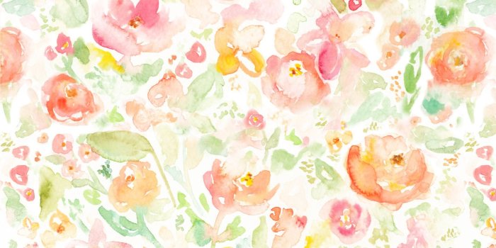 1856x1161 Pink yellow green coral watercolour floral flowers desktop wallpaper