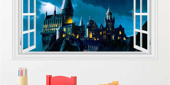 960x960 Detail Feedback Questions about 3D Window Harry Potter Wall Stickers