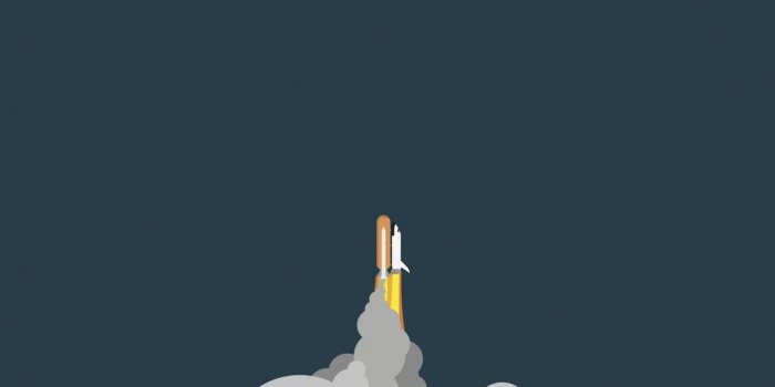 1366x768 Download 1366x768 wallpaper minimalist, space, rocket, clouds