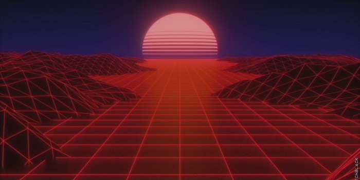 3840x2160 L A N D S C A P E by Glitch Black [4K Wallpaper] : outrun