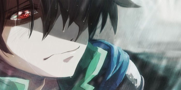 1500x600 Sad Anime Boy | anime, black, boy, eyes, hair, oody, pain, pale