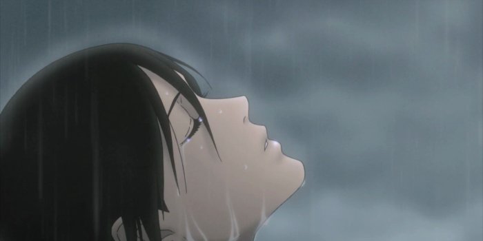 1920x1080 Drawn Rain Alone Boy 5 Download Source - Crying Anime Boy Hd, Hd