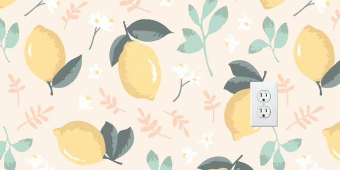 1024x1024 Lemon And Mint Wallpaper (self adhesive)