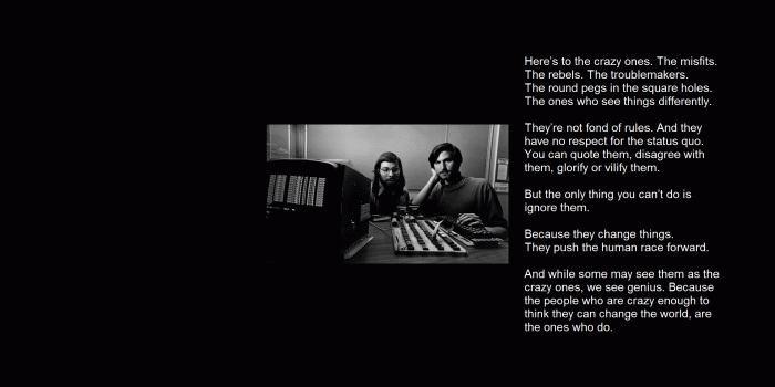 1920x1200 Here's to the crazy ones [1920x1200] : wallpapers