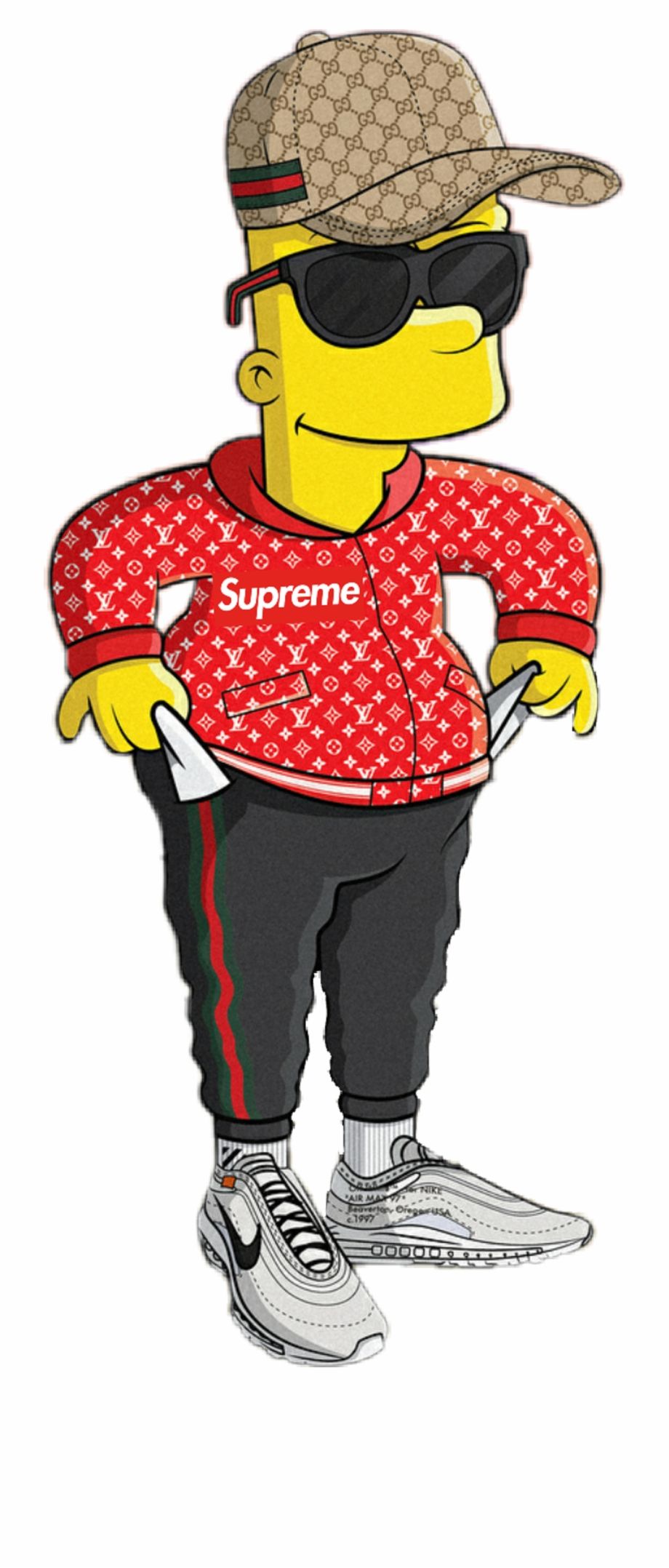920x2156 bart #simpson #supreme #gucci #sunglasses #rich #trap - Bart Simpson