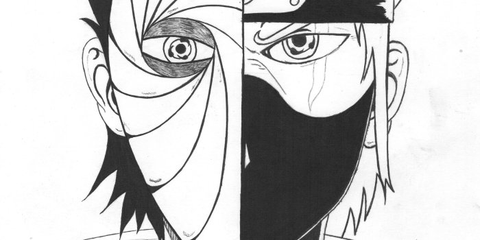 2448x3269 Obito and Kakashi illustration, Hatake Kakashi, anime boys, drawing