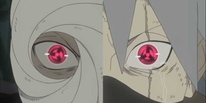 1280x720 Obito & Kakashi awakening Mangekyō Sharingan for first time! English Dubbed  HD.