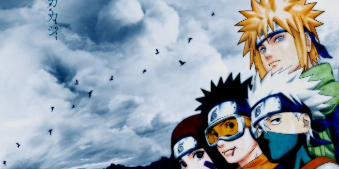 1600x1200 Naruto: Shippuden Minato Namikaze Uchiha Obito Kakashi Hatake Rin