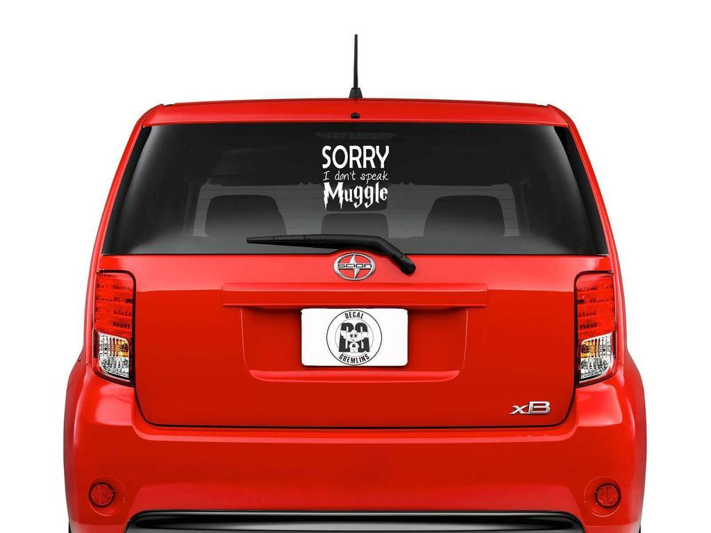 1024x768 Harry Potter Sorry I don't speak muggle Vinyl Car Window Laptop Decal  Sticker