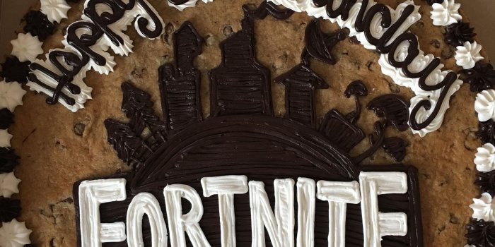 3024x4032 Fortnite Cookie Cake | Kids Party in 2019 | Cookie cake birthday
