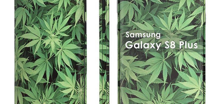 1500x1500 Galaxy S8Plus Decal Mania Skin Sticker [Matching Wallpaper] - [Marijuana  Background] for Samsung Galaxy S8+Plus [6.2 