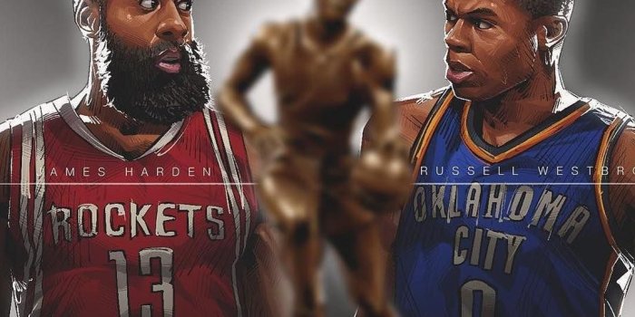 1080x1080 James Harden vs Russell Westbrook MVP Illustration – Hooped Up | nba