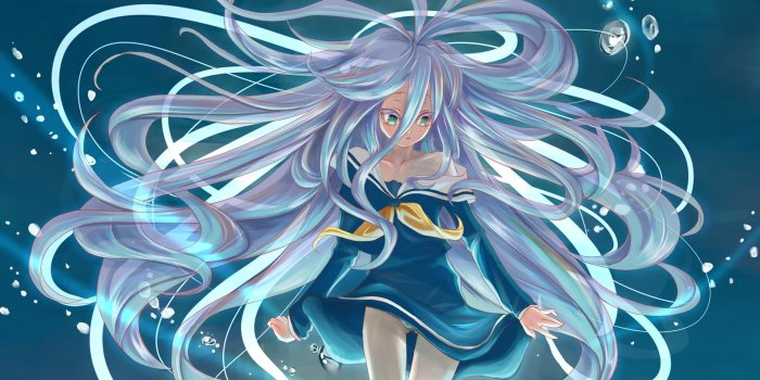 1920x1080 Shiro (No Game No Life), No Game No Life, Long Hair, Panties, Green