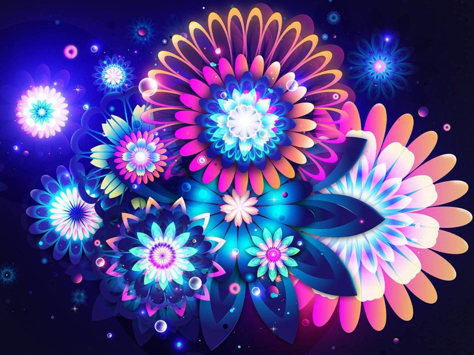 1600x1200 Colorful Flower Wallpaper Free Download