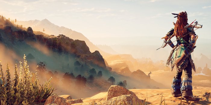 3840x1633 Desktop Wallpapers Horizon Zero Dawn warrior female 3D 3840x1633