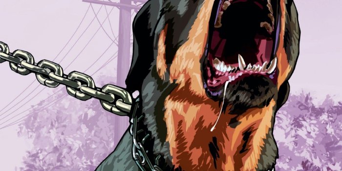 1332x850 Wallpaper Dog, Rottweiler, Rockstar, Grand Theft Auto, GTA 5, Grin