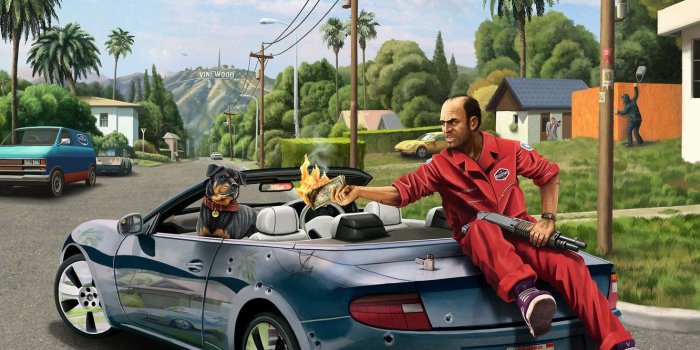 1332x850 Wallpaper Grand Theft Auto V, GTA 5, Trevor, Trevor Phillips, Chop