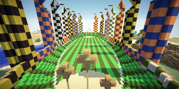 1920x1018 A Quidditch stadium me and my friends built : Minecraft