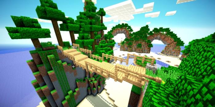 1203x728 Minecraft Wallpaper Islands | Wallpapers Moving