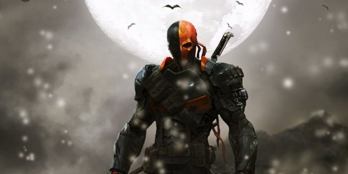 1370x1680 Deathstroke digital wallpaper, Deathstroke, snow, Moon, bats HD