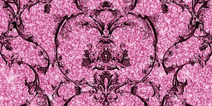 1500x1500 SALE Muriva Hot Pink Baroque Sparkle Shimmer Scroll Glitter Wallpaper 701347