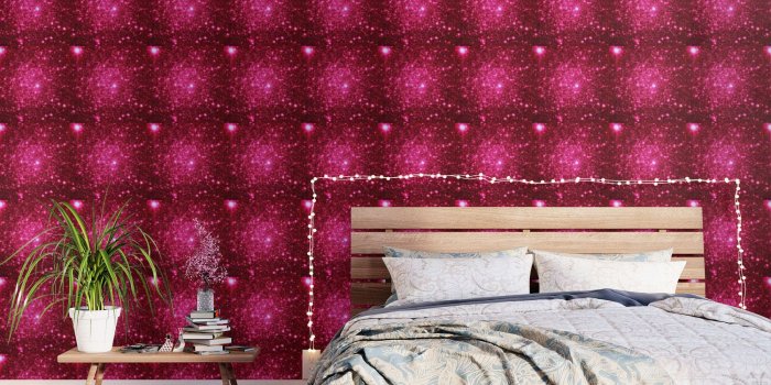 1500x1500 Temporary Hot Pink Glitter Galaxy Stars Wallpapervintageby2Sweet