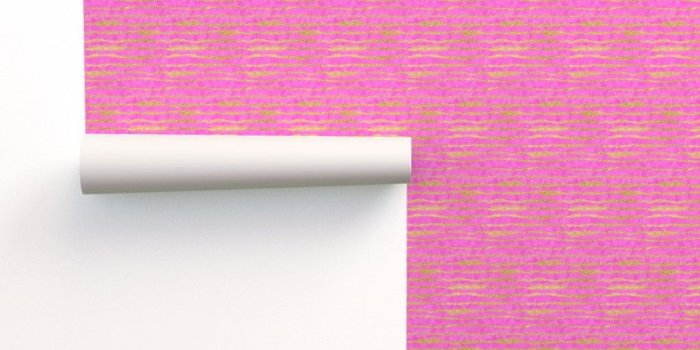 1024x1024 Hot Pink Watercolor + Gold Glitter on Isobar by theartwerks