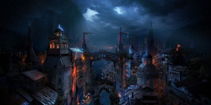 1920x1080 underground city fantasy - Google Search | Fantasy Landscapes