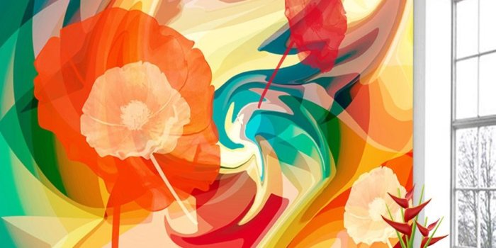 900x900 US $16.0 36% OFF|ShineHome Abstract Colorful Rose Flower Painting 3d  Wallpaper Wallpapers Photo Walls Murals for 3 d Living Room Roll Wall  Paper-in