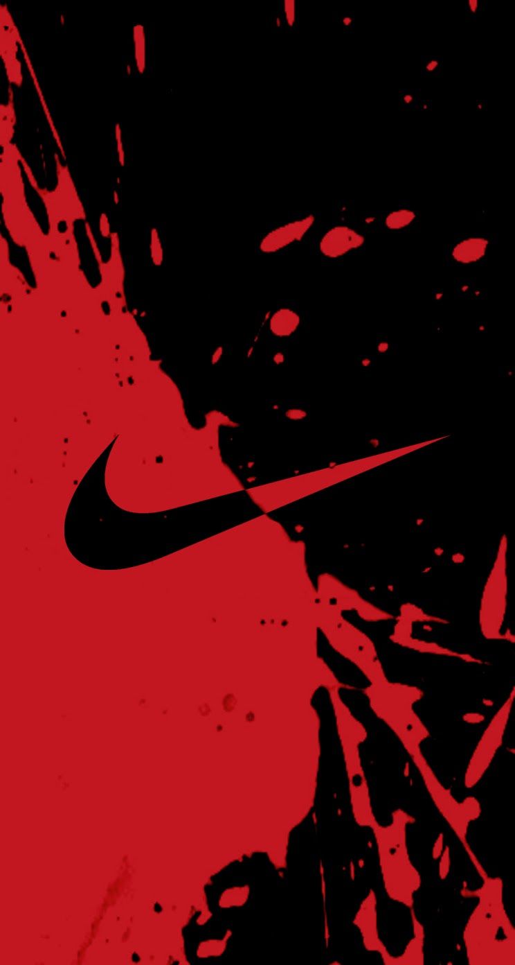 744x1392 Black and Red Nike Logo - LogoDix