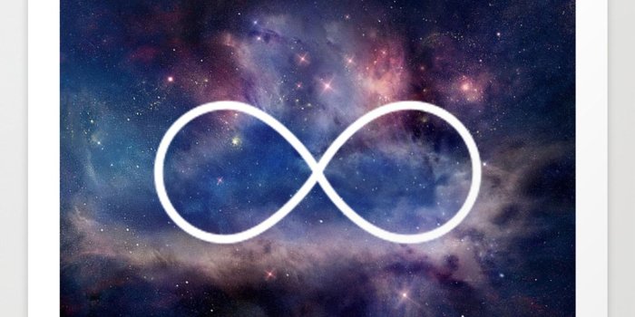 1500x1500 Infinity Symbol Stars Galaxy Space Art Print