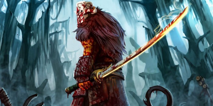 2560x1600 Download wallpapers Juggernaut, warrior with sword, Dota 2, monster