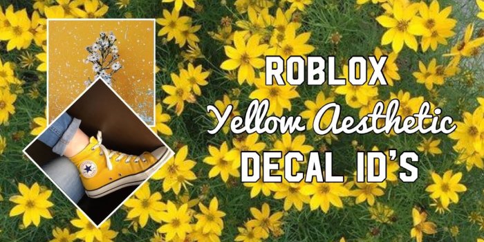 1280x720 Roblox Yellow Aesthetic Decal ID’s