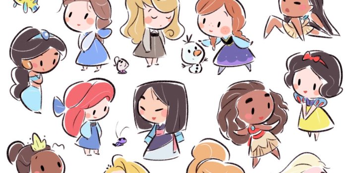1239x1238 Susan Wardrip on Disney in 2019 | Disney doodles, Chibi