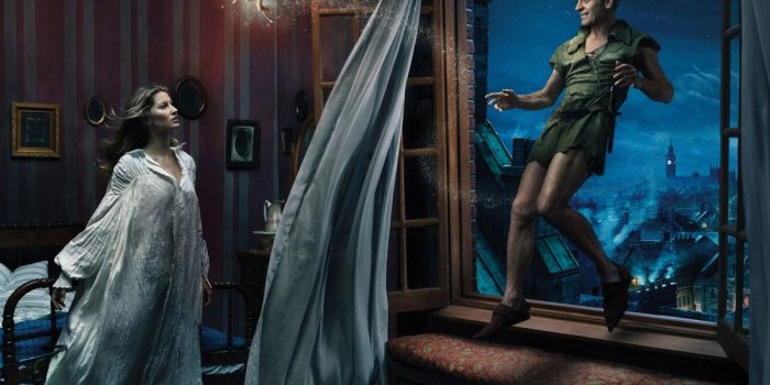 1200x900 Gisele Bundchen as Wendy, Mikhail Baryshnikov as Peter Pan and Tina