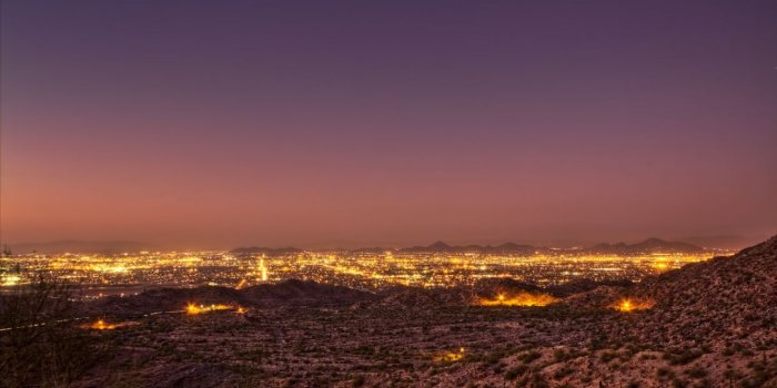 1244x700 Night lights desert mexico landscapes hdr cities sky sunset