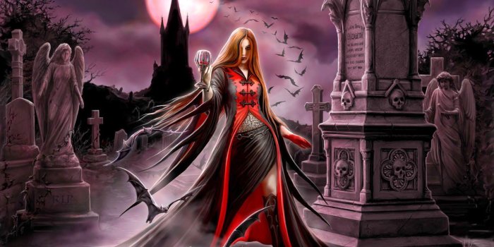 1452x984 Vampire in Gothic Cemetery on Full Moon Night Wallpaper and