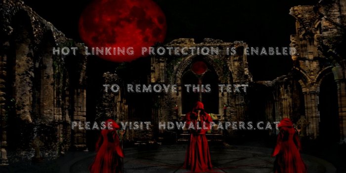 1280x800 blood moon red vampire gothic monks night