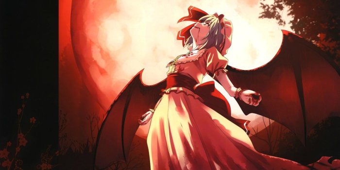 1332x850 Wallpaper ecstasy, touhou, hunger, vampire, Touhou Project, Remilia