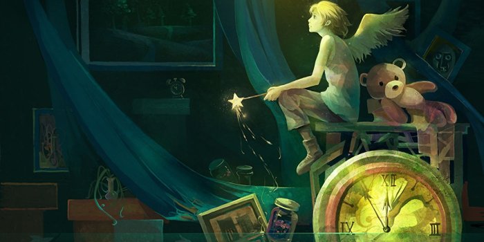 1280x800 Pictures Han Yijie Anime Clock angel Teddy bear toy