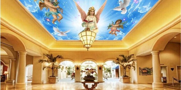 1129x859 3d photo wallpaper custom mural European dream oil painting saint angel  ceiling murals home decoration living room wallpaper for walls 3d