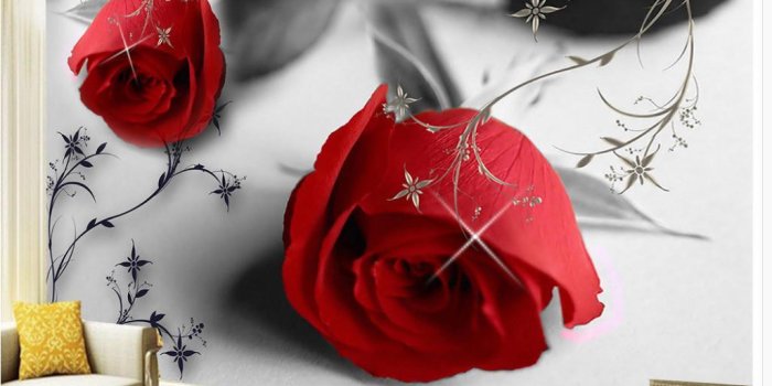 1026x823 Modern black and white rose pattern TV background wall mural 3d wallpaper  3d wall papers for tv backdrop