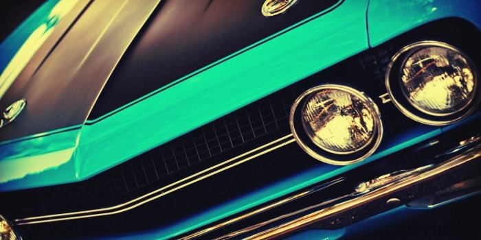1366x768 Download 1366x768 Blue Vintage Muscle Car Wallpaper | Epic Car