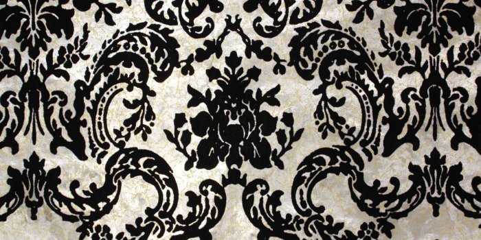 2048x1365 1970s Vintage Wallpaper Black Flock Design with Roses